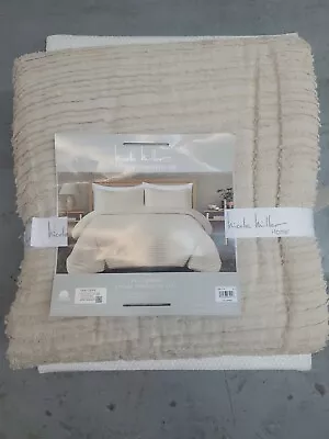 Nicole Miller Cotton Comforter Set Full Queen Beige • $169.99