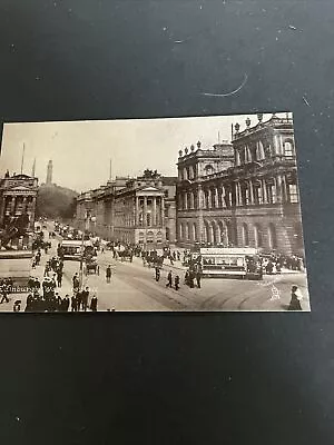 Edinburgh. “Waterloo Place.” C. 1910. Postcard. Not Posted. Lively Street Scene. • £2.99