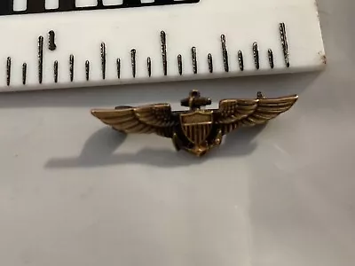 Vintage Navy Aviator Wings Miniature Pin 10K Gold Filled Preowned • $80