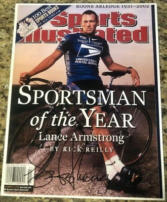 £47.19 • Buy Lance Armstrong Autographed Signed Sports Illustrated Cardstock Cover Photo