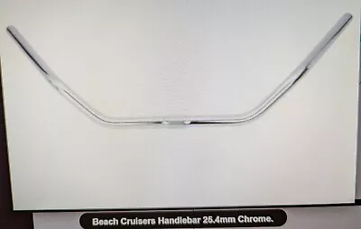 $21.99 • Buy NEW CHROME BEACH CRUISER HANDLE BARS (25.4 MM )  (10 Pullback)