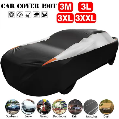 $38.99 • Buy 190T Full Car Cover For Sedan Outdoor Sun UV Snow Dust Rain Resistant 