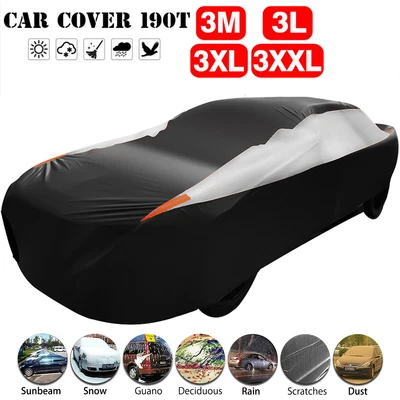 $38.99 • Buy 190T Full Car Cover For Sedan Outdoor Sun UV Snow Dust Rain Resistant 