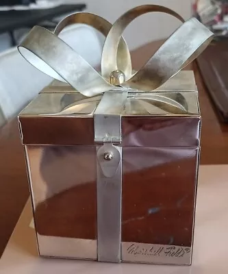 RARE Marshall Field's  Keepsake  Metal Gift Box.  Velour Inside • $25