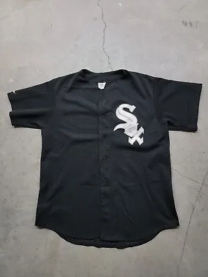 Vintage Chicago White Sox Majestic Baseball Jersey Black MLB Mens Size XL • $50