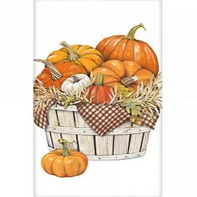 Mary Lake-Thompson Pumpkin Basket Fall Harvest Flour Sack Kitchen Towel Bagged  • $10.50