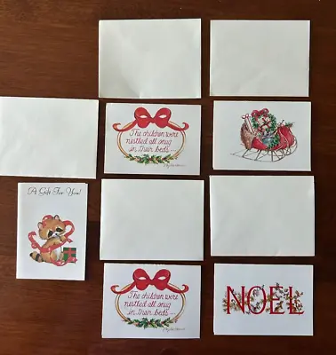 Set Of Five Vintage Marian Heath Christmas Winter Holiday Gift Cards & Envelopes • $5