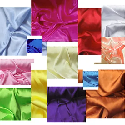 Premium Satin Charmeuse Wedding Bridal Silky Fabric 60  Wide Free Shipping • $5.99