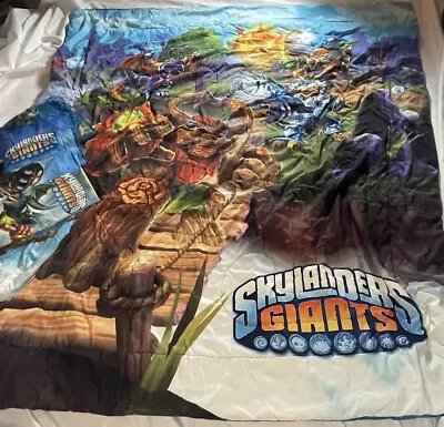 Great Condition Skylander Giants Bedding Full Comforter Flat Sheet & 3 Pillow CS • $42.50