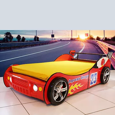 Boys Supreme Energy Race Car Bed W/Light Toddler Twin Size Bed Child Bedroom • $296