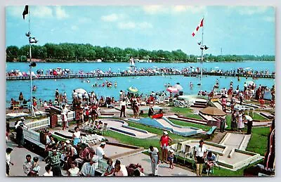 Monticello~Shafer Lake~Indiana Beach  Pool ~Miniature Mini Golf Course~1957 • $9