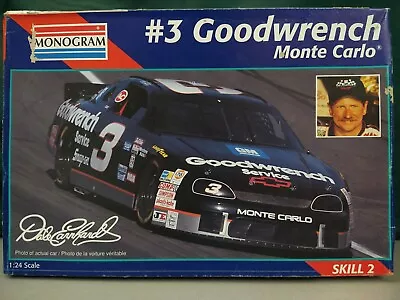 Monogram 3 Dale Earnhardt Goodwrench Chevy Monte Carlo NASCAR Toy Model Kit 1:24 • $5.99