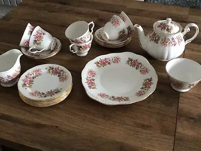 Colclough  Honeysuckle  Bone China Tea Set • £20