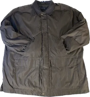 Dockers Coat 2X Men’s Polyester Leather Collar Full Zip Hunting Jacket Brown • $30