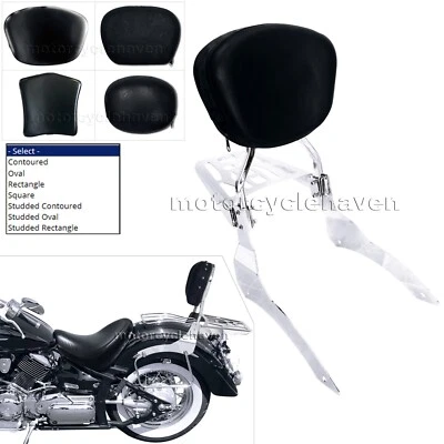 $155 • Buy Sissy Bar Backrest Pad With Luggage Rack For 1999-up Yamaha V Star 1100 XVS1100