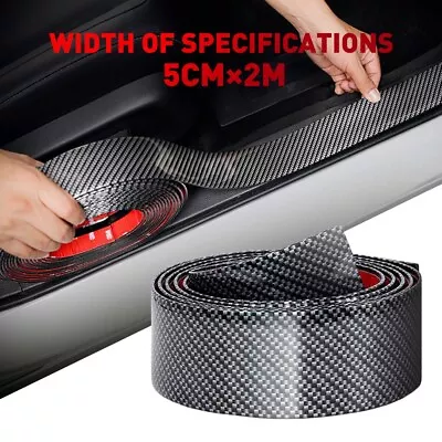 Parts Carbon Accessories Fiber Car Vinyl Sill Door Scuff Plate Sticker Protector • $10.44