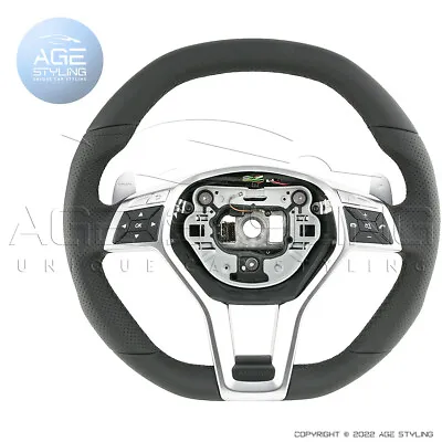 OEM Mercedes-Benz C63 CLK63 E63 SLK55 SL65 CLA45 AMG Flat Bottom Steering Wheel • $1798