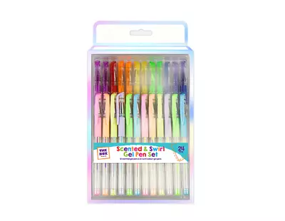 Scented & Swirl Gel Pen Set - Craft Colouring Writing Drawing 24 Pack • £5.99