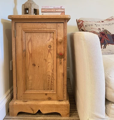 £90 • Buy Antique Pine Cupboard PAIR AVAILABLE Bedside Table Victorian Pine Cabinet 