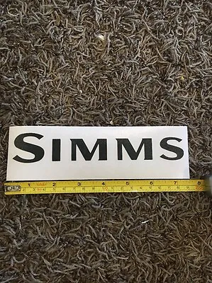 Simms Fly Fishing Sticker Decal Black Approx 7.5  • $4.50