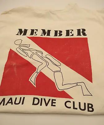 Vtg Adult Maui Dive Shop Single Stitch T Shirt Sz XL Maui Dive Club RARE! • $49