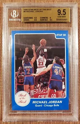 1986 Star Best Of The Best #9 Michael Jordan Bulls Basketball Card BGS 9.5 Gem M • $4395