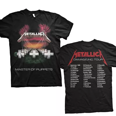 Official Metallica Master Of Puppets 1986 Tour T-Shirt Unisex Rock Band Merch • £15.49