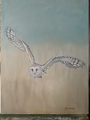 £170 • Buy Hunting Barn Owl Bird Of Prey Original Wildlife Art David Tarrant