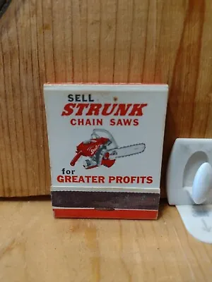 Vintage MATCHBOOK: STRUNK CHAIN SAWS.  MB9 • $3.99