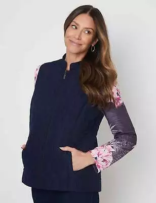 MILLERS - Womens Regular Vest - Blue Winter Jacket - Quilted - Casual Work Wear • $18.90