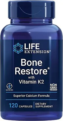 Life Extension Bone Restore With Vitamin K2 120 Capsules • $17.49