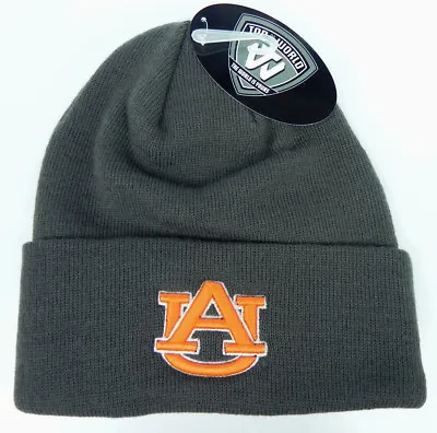 Auburn Tigers Gray Ncaa Beanie Top Of The World Simple Knit Acrylic Cap Hat Nwt! • $12.95