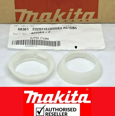 2 Pcs Genuine Makita 422584-2 BUMPER Fits Impact Wrench 18V LXT  DTW300 DTW302 • £8.86