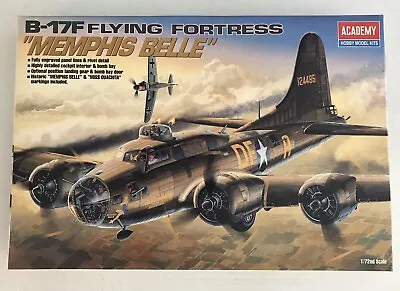 Academy Hobby Model 1/72 B-17 Flying Fortress Memphis Belle Model Kit 2188 NIOB • $29.95