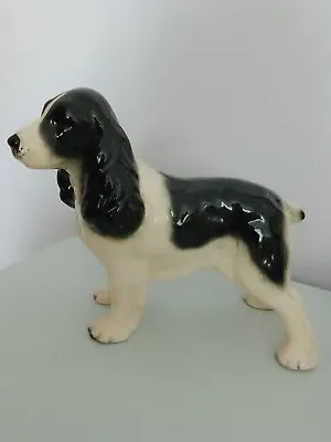 £8 • Buy Melba Ware Large Black And White Cocker Spaniel Vintage Mint Condition