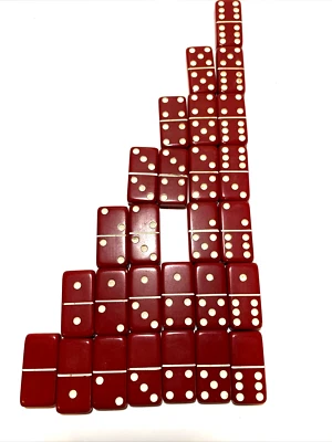 $89.93 • Buy Vintage Bakelite Cherry Red Dominos From The Estate Of BJ Thomas Lot Of 27