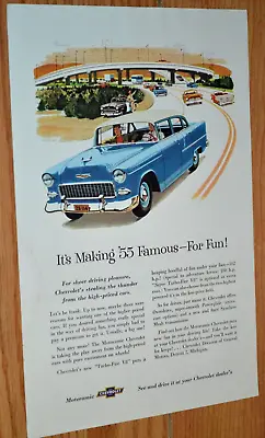 ★1955 Chevy Original Vintage Advertisement Print Ad 55 • $11.99