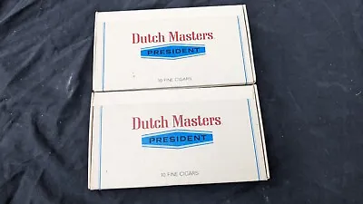 (2) Vtg Dutch Masters President Cigar Box 10 Count Small Boxes - 6  X 3  3/8   • $13.50