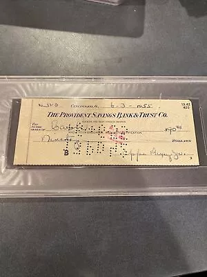 Eppa Rixey Autographed Check • $1000