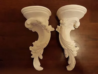 £28 • Buy 2 Architectural Floral Plaster Corbels Bracket Shelf Wall Decor Plaques Moulding