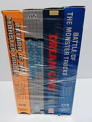 Lot Of 4 Vtg Monster Truck/Car VHS Tapes Big Foot Rolling Thunder Dream Cars • $15.96