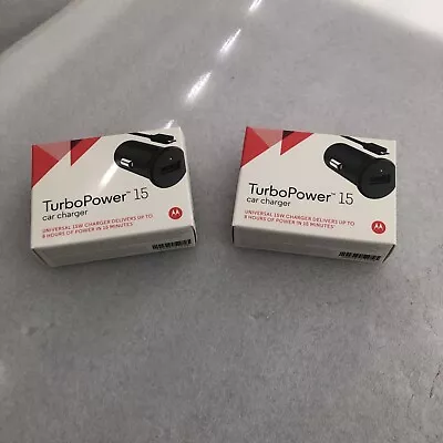 LOT OF 2X Motorola TurboPower MICRO USB CAR Chargers • $22