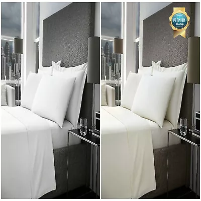 100% Egyptian Cotton Fitted & Deep Fitted Sheet 400 TC Bed Sheets Pillowcases UK • £7.79