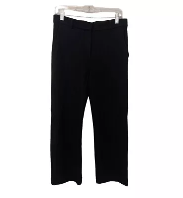 Helmut Lang Pants Women's Size 8 Black Wool Pique Knit Straight Leg • $19.99