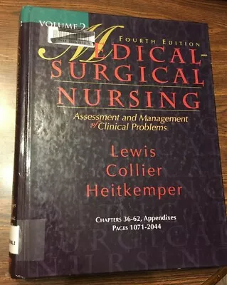 -Medical-Surgical Nursing : Assessment And Management Of Clinical Problems • $2.99