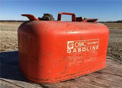 6 Gallon OMC Gasoline Gas Fuel Tank Vintage Outboard Boat Motor Gas Can A11 • $124