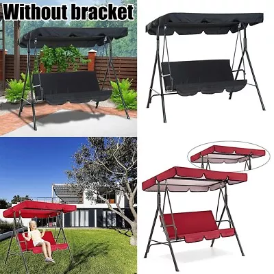 Garden Outdoor 3 Person Metal Porch Swing Chair Bench W/ Canopy-Reliable • $41.12