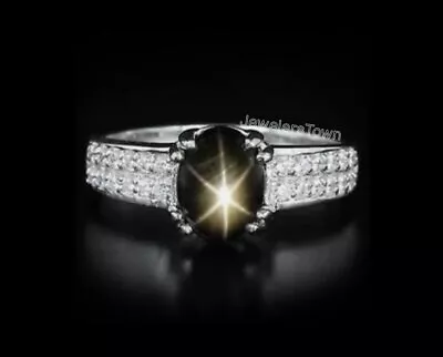 Genuine Vintage Lindy Black Star Ring For Women Black Star Ring In 925 Sterling • $43.19