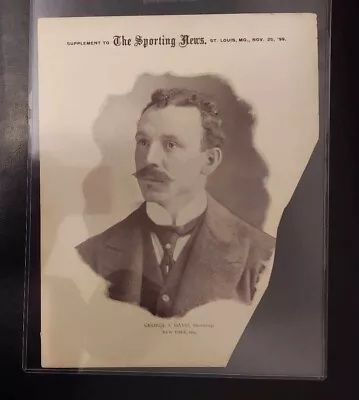 1899 M101-1 Sporting News Supplement George Davis New York Giants HOF Rookie RC • $1199.99