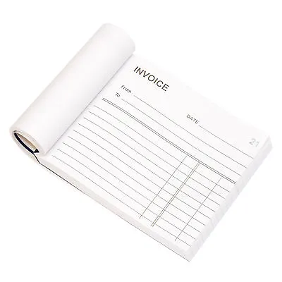 2 X 100 Leaf Invoice Duplicate Books Receipt Feint Ruled Lined A6 Numbered Pads • £8